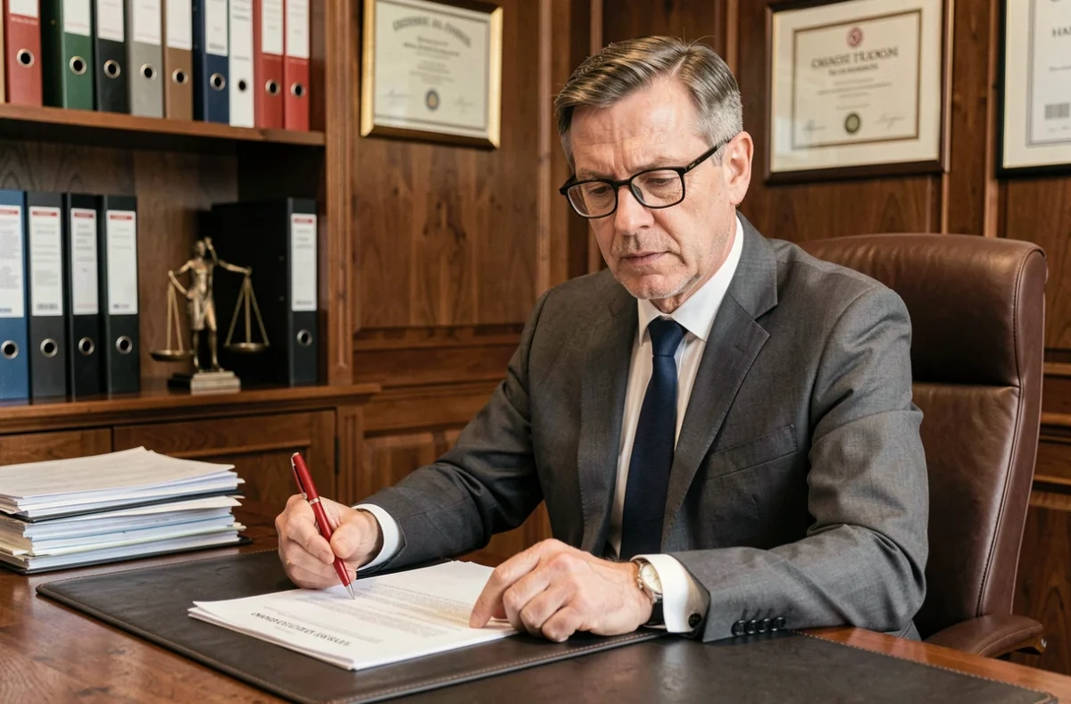 Commissaire aux comptes d'Auditis Dijon révisant un rapport d'audit légal dans un bureau professionnel classique