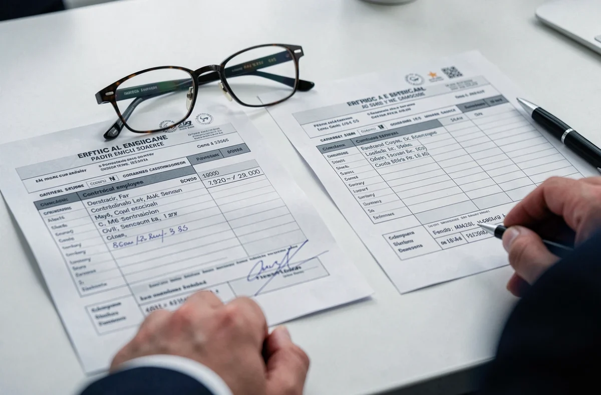 Comparaison côte à côte de deux bulletins de salaire de l'éducation nationale pour contractuel et titulaire