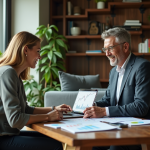 Couple d'adultes analysant des graphiques financiers à la maison