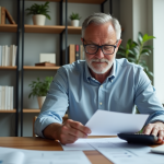 Homme d'affaires attentif dans un bureau moderne
