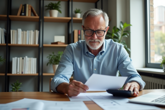 Homme d'affaires attentif dans un bureau moderne